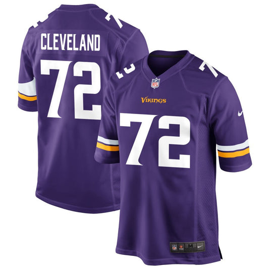 Ezra Cleveland Minnesota Vikings Nike Game Jersey - Purple