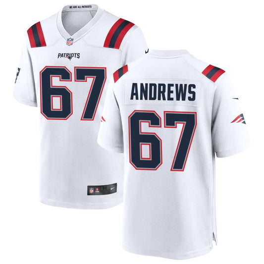 Jake Andrews New England Patriots Nike Game Jersey - White