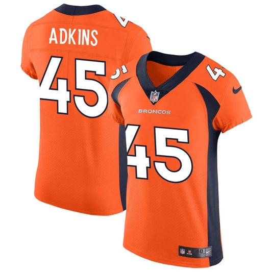 Nate Adkins Denver Broncos Nike Vapor Untouchable Elite Jersey - Orange