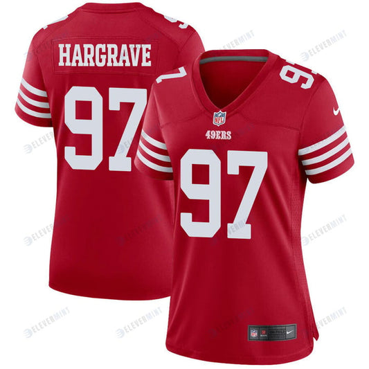 Javon Hargrave 97 San Francisco 49ers Women Game Jersey - Scarlet