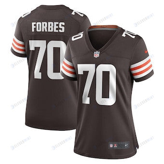 Drew Forbes 70 Cleveland Browns Women's Team Game Player Jersey - Brown