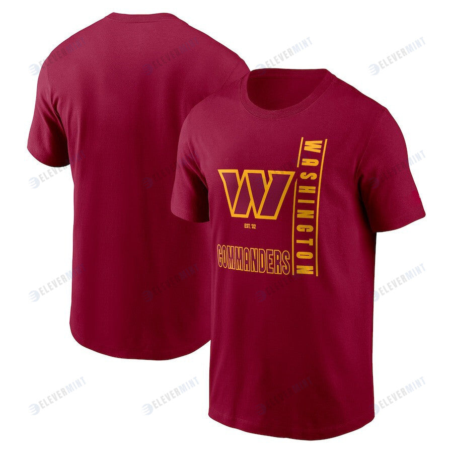 Washington Commanders Lockup Essential T-Shirt - Burgundy