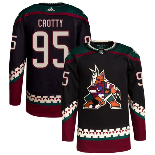 Cameron Crotty Arizona Coyotes adidas Home Primegreen Authentic Pro Jersey - Black