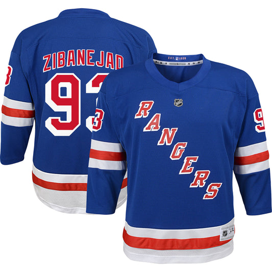 Mika Zibanejad New York Rangers Youth Home Replica Player Jersey - Blue