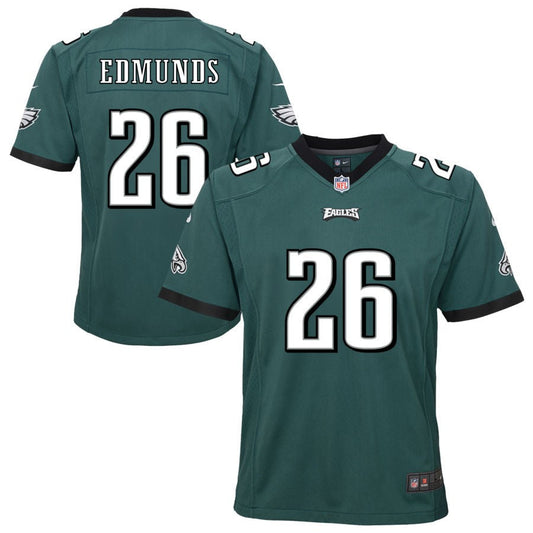 Terrell Edmunds Philadelphia Eagles Nike Youth Team Game Jersey - Midnight Green