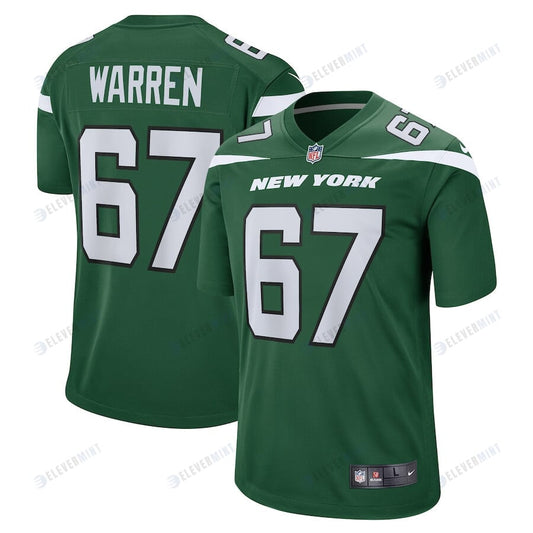 Carter Warren 67 New York Jets Men Game Jersey - Gotham Green