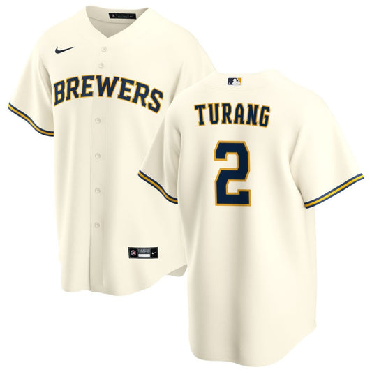 Brice Turang Milwaukee Brewers Nike Youth Home Replica Jersey - Cream