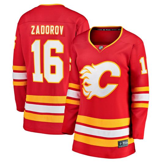 Nikita Zadorov Calgary Flames Fanatics Branded Women's Home Breakaway Player Jersey - Red