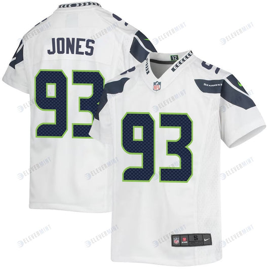 Dre¡¯mont Jones 93 Seattle Seahawks Game Youth Jersey - White