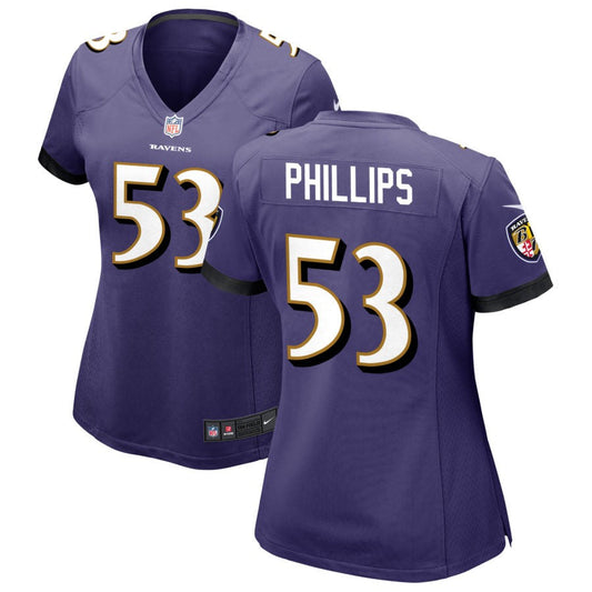 Del'Shawn Phillips Baltimore Ravens Nike Women's Game Jersey - Purple