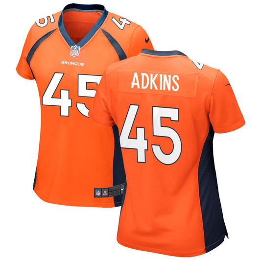 Nate Adkins Denver Broncos Nike Women's Game Jersey - Orange