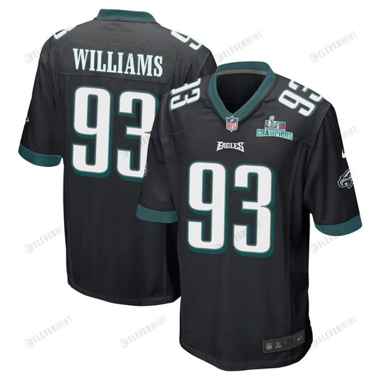 Milton Williams 93 Philadelphia Eagles Super Bowl LVII Champions Men Game Jersey - Black