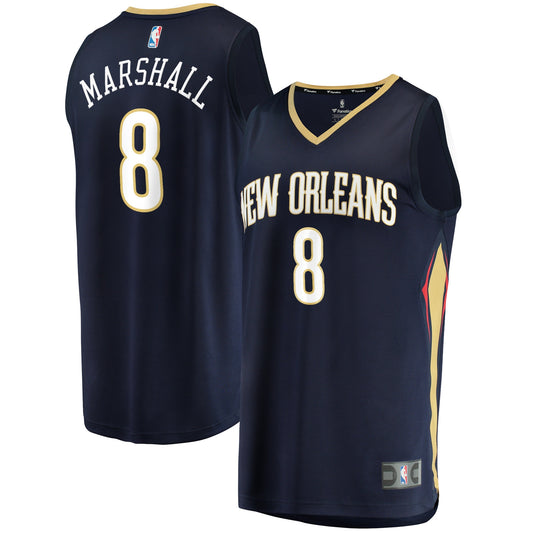 Naji Marshall New Orleans Pelicans Fanatics Branded 2021/22 Fast Break Replica Jersey - Icon Edition - Navy