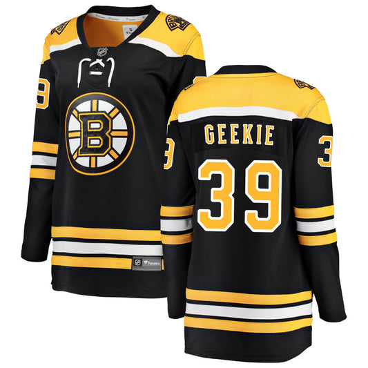 Morgan Geekie Boston Bruins Fanatics Branded Women's Home Breakaway Jersey - Black