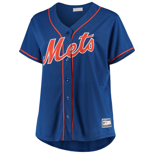 Women's  Profile Mets Plus Size Alternate Replica Team Jersey - Blue