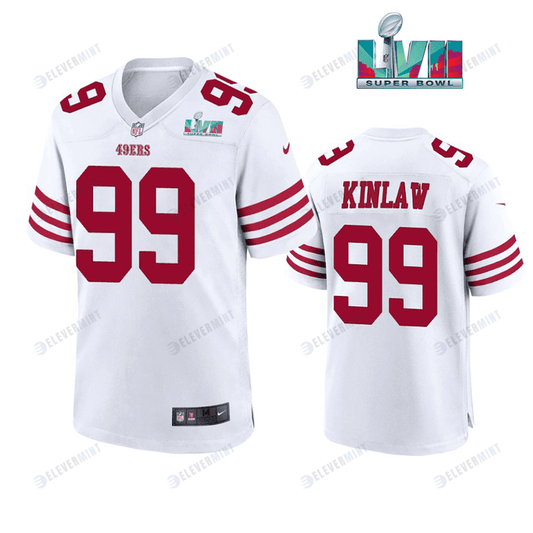 Javon Kinlaw 99 San Francisco 49Ers Super Bowl LVII Men Game Jersey- White