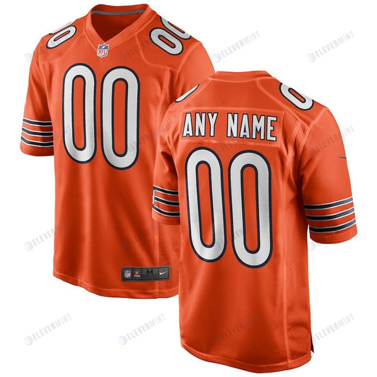 Chicago Bears Custom Alternate Game Men Jersey - Orange