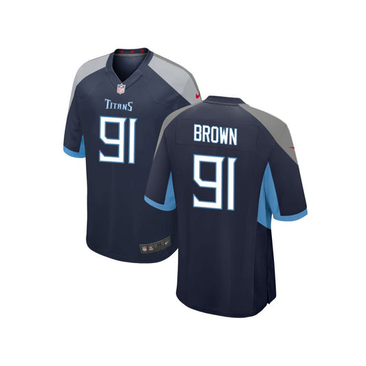 Shakel Brown Tennessee Titans Nike Youth Game Jersey - Navy