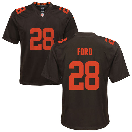 Mike Ford Cleveland Browns Nike Youth Alternate Game Jersey - Brown