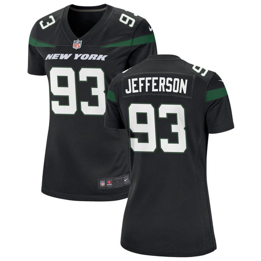 Quinton Jefferson New York Jets Nike Women's Alternate Game Jersey - Stealth Black