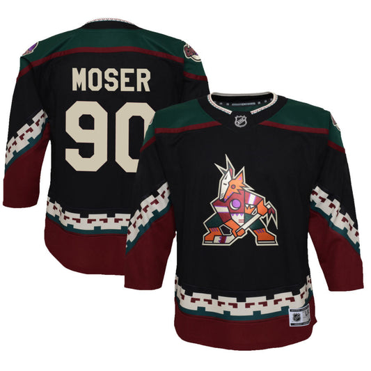 J.J. Moser Arizona Coyotes Youth 2021/22 Home Replica Jersey - Black