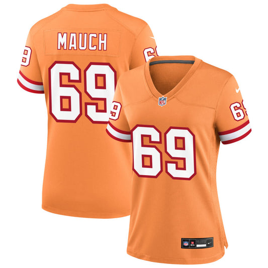 Cody Mauch Tampa Bay Buccaneers Nike Women's Throwback Game Jersey - Orange