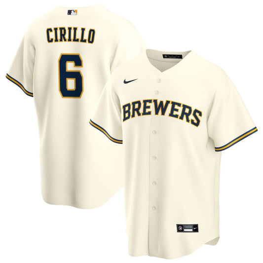 Jeff Cirillo Milwaukee Brewers Nike Home RetiredReplica Jersey - Cream