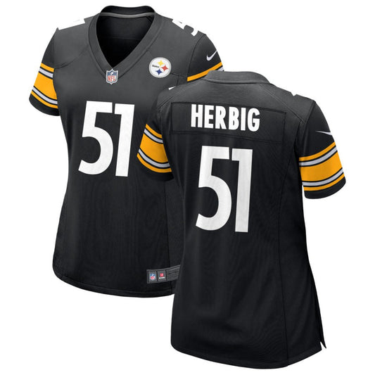 Nick Herbig Pittsburgh Steelers Nike Women's Game Jersey - Black