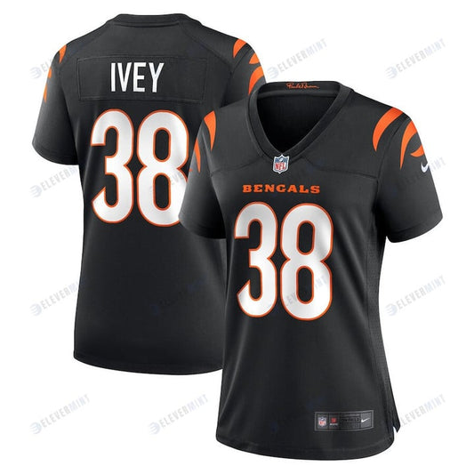 DJ Ivey 38 Cincinnati Bengals Women's Game Jersey - Black