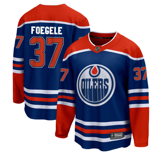 Warren Foegele Edmonton Oilers Fanatics Branded Home Breakaway Jersey - Royal