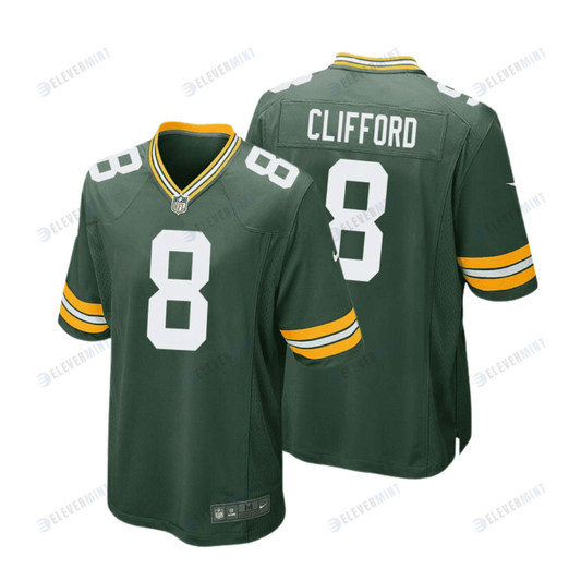 Sean Clifford 8 Green Bay Packers Men Home Game Jersey - Green