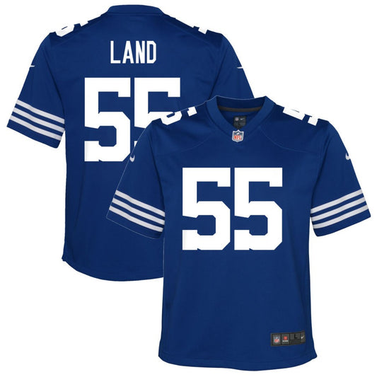 Isaiah Land Indianapolis Colts Nike Youth Alternate Game Jersey - Royal