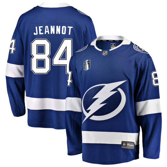 Tanner Jeannot Tampa Bay Lightning Fanatics Branded Home 2022 Stanley Cup Final Breakaway Jersey - Blue