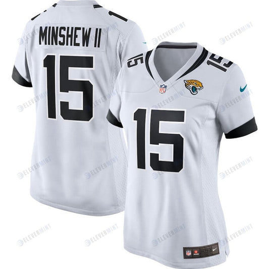 Gardner Minshew II 15 Jacksonville Jaguars Women's Game Jersey - White