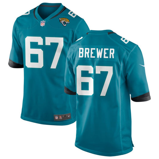 Chandler Brewer Jacksonville Jaguars Nike Alternate Game Jersey - Teal