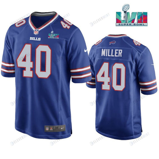 Von Miller 40 Buffalo Bills Super Bowl LVII Game Player Men Jersey - Royal Jersey