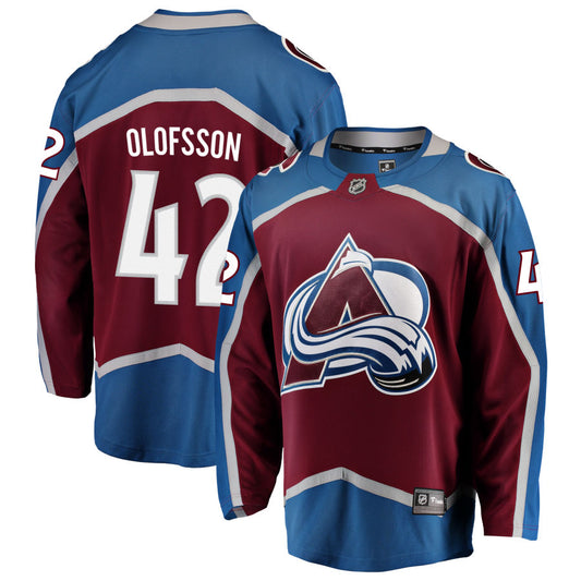 Fredrik Olofsson Colorado Avalanche Fanatics Branded Home 2022 Stanley Cup Champions Breakaway Jersey - Burgundy