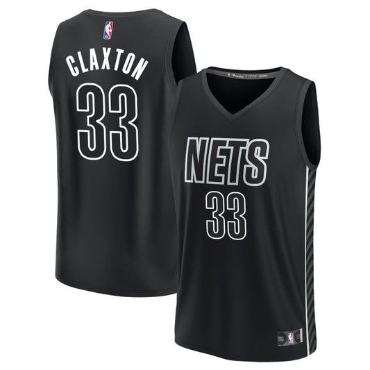 Nic Claxton Brooklyn Nets Fanatics Branded Youth Fast Break Replica Jersey - Statement Edition - Black