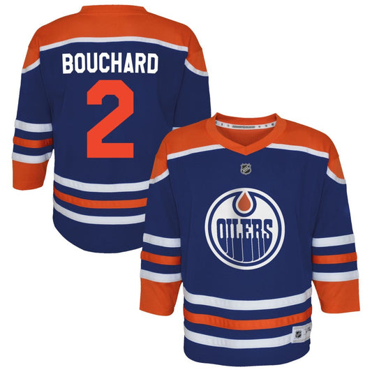 Evan Bouchard  Edmonton Oilers Outerstuff Preschool Home Replica Jersey - Royal