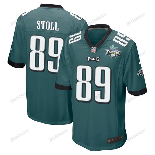 Jack Stoll 89 Philadelphia Eagles Super Bowl LVII Champions 2 Stars Men Game Jersey - Midnight Green