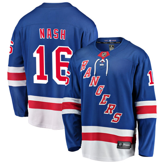 Riley Nash New York Rangers Fanatics Branded Home Breakaway Jersey - Blue