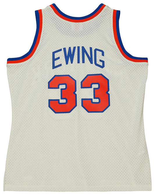 Ewing  Patrick Mitchell & Ness Knicks Cream Jersey  - Off-White