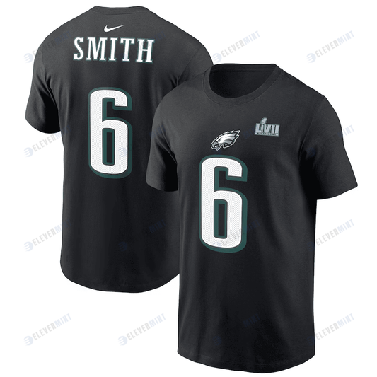 DeVonta Smith Philadelphia Eagles Super Bowl LVII T-Shirt - Black