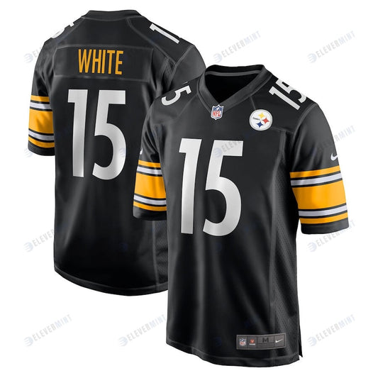 Cody White 15 Pittsburgh Steelers Men's Game Jersey - Black