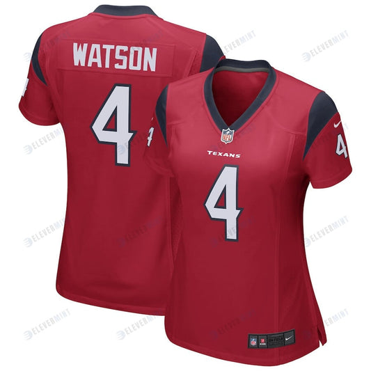 Deshaun Watson 4 Houston Texans Women's Team Color Game Jersey - Red