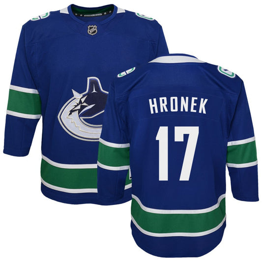 Filip Hronek Vancouver Canucks Youth Premier Jersey - Blue