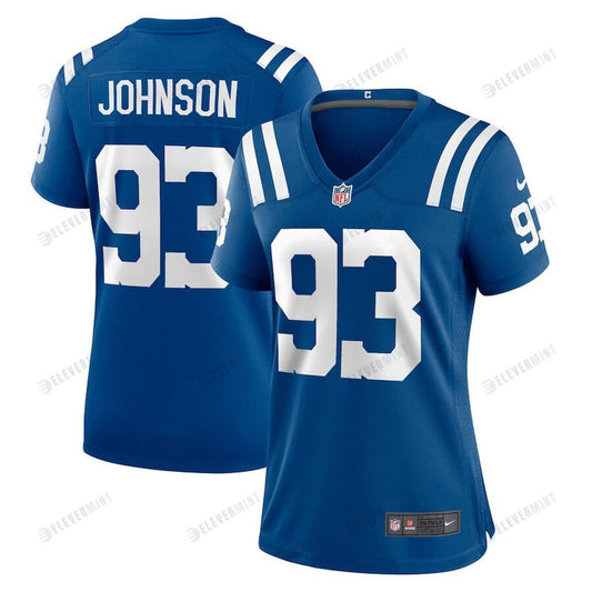 Eric Johnson 93 Indianapolis Colts Women Game Jersey - Royal