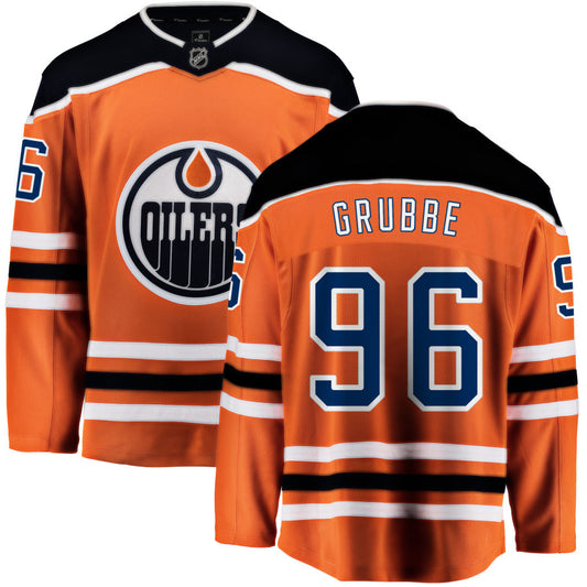 Jayden Grubbe Edmonton Oilers Fanatics Branded Home Breakaway Jersey - Orange