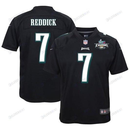 Haason Reddick 7 Philadelphia Eagles Super Bowl LVII Champions 2 Stars Youth Game Jersey - Black