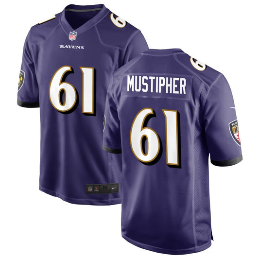 Sam Mustipher Baltimore Ravens Nike Game Jersey - White